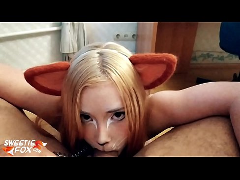 ❤️ Kitsune gbe dick ati pẹlu ni ẹnu rẹ ❤ Ibalopo ☑